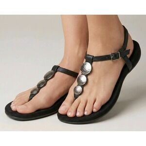 Vionic Lizbeth Womens Black‎ Thong Slingback Comfort Sandals Size 6